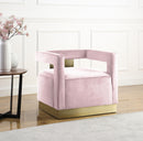 Armani Pink Velvet Accent Chair - NY Furniture Direct (NY)