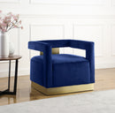 Armani Navy Velvet Accent Chair - NY Furniture Direct (NY)