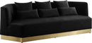 Marquis Black Velvet Sofa - NY Furniture Direct (NY)