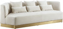 Marquis Cream Velvet Sofa - NY Furniture Direct (NY)