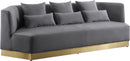 Marquis Grey Velvet Sofa - NY Furniture Direct (NY)