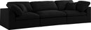 Serene Black Linen Fabric Deluxe Cloud Modular Sofa - NY Furniture Direct (NY)