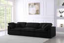 Serene Black Linen Fabric Deluxe Cloud Modular Sofa - NY Furniture Direct (NY)