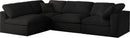 Serene Black Linen Fabric Deluxe Cloud Modular Sectional - NY Furniture Direct (NY)