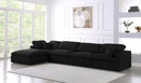 Serene Black Linen Fabric Deluxe Cloud Modular Sectional - NY Furniture Direct (NY)