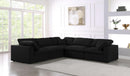 Serene Black Linen Fabric Deluxe Cloud Modular Sectional - NY Furniture Direct (NY)