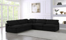 Serene Black Linen Fabric Deluxe Cloud Modular Sectional - NY Furniture Direct (NY)