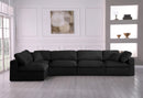 Serene Black Linen Fabric Deluxe Cloud Modular Sectional - NY Furniture Direct (NY)