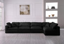 Serene Black Linen Fabric Deluxe Cloud Modular Sectional - NY Furniture Direct (NY)