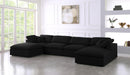 Serene Black Linen Fabric Deluxe Cloud Modular Sectional - NY Furniture Direct (NY)