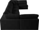 Serene Black Linen Fabric Deluxe Cloud Modular Sectional - NY Furniture Direct (NY)
