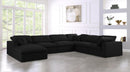 Serene Black Linen Fabric Deluxe Cloud Modular Sectional - NY Furniture Direct (NY)