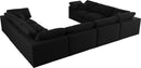 Serene Black Linen Fabric Deluxe Cloud Modular Sectional - NY Furniture Direct (NY)