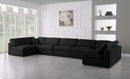 Serene Black Linen Fabric Deluxe Cloud Modular Sectional - NY Furniture Direct (NY)