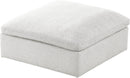 Serene Cream Linen Fabric Deluxe Cloud Ottoman - NY Furniture Direct (NY)