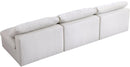 Serene Cream Linen Fabric Deluxe Cloud Modular Armless Sofa - NY Furniture Direct (NY)