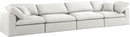 Serene Cream Linen Fabric Deluxe Cloud Modular Sofa - NY Furniture Direct (NY)