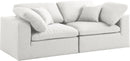 Serene Cream Linen Fabric Deluxe Cloud Modular Sofa - NY Furniture Direct (NY)