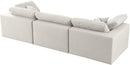 Serene Cream Linen Fabric Deluxe Cloud Modular Sofa - NY Furniture Direct (NY)