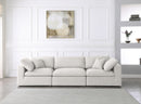 Serene Cream Linen Fabric Deluxe Cloud Modular Sofa - NY Furniture Direct (NY)