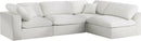 Serene Cream Linen Fabric Deluxe Cloud Modular Sectional - NY Furniture Direct (NY)