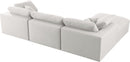 Serene Cream Linen Fabric Deluxe Cloud Modular Sectional - NY Furniture Direct (NY)