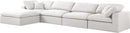 Serene Cream Linen Fabric Deluxe Cloud Modular Sectional - NY Furniture Direct (NY)