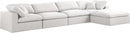 Serene Cream Linen Fabric Deluxe Cloud Modular Sectional - NY Furniture Direct (NY)
