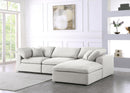 Serene Cream Linen Fabric Deluxe Cloud Modular Sectional - NY Furniture Direct (NY)