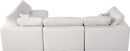 Serene Cream Linen Fabric Deluxe Cloud Modular Sectional - NY Furniture Direct (NY)