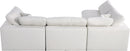 Serene Cream Linen Fabric Deluxe Cloud Modular Sectional - NY Furniture Direct (NY)
