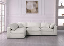 Serene Cream Linen Fabric Deluxe Cloud Modular Sectional - NY Furniture Direct (NY)