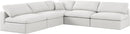 Serene Cream Linen Fabric Deluxe Cloud Modular Sectional - NY Furniture Direct (NY)