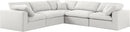 Serene Cream Linen Fabric Deluxe Cloud Modular Sectional - NY Furniture Direct (NY)