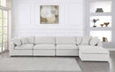 Serene Cream Linen Fabric Deluxe Cloud Modular Sectional - NY Furniture Direct (NY)