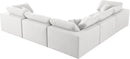 Serene Cream Linen Fabric Deluxe Cloud Modular Sectional - NY Furniture Direct (NY)