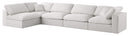 Serene Cream Linen Fabric Deluxe Cloud Modular Sectional - NY Furniture Direct (NY)
