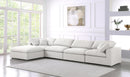 Serene Cream Linen Fabric Deluxe Cloud Modular Sectional - NY Furniture Direct (NY)