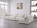 Serene Cream Linen Fabric Deluxe Cloud Modular Sectional - NY Furniture Direct (NY)