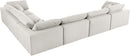 Serene Cream Linen Fabric Deluxe Cloud Modular Sectional - NY Furniture Direct (NY)
