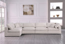 Serene Cream Linen Fabric Deluxe Cloud Modular Sectional - NY Furniture Direct (NY)