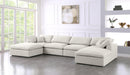 Serene Cream Linen Fabric Deluxe Cloud Modular Sectional - NY Furniture Direct (NY)