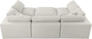Serene Cream Linen Fabric Deluxe Cloud Modular Sectional - NY Furniture Direct (NY)