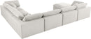 Serene Cream Linen Fabric Deluxe Cloud Modular Sectional - NY Furniture Direct (NY)