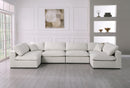 Serene Cream Linen Fabric Deluxe Cloud Modular Sectional - NY Furniture Direct (NY)