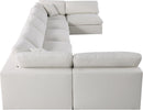Serene Cream Linen Fabric Deluxe Cloud Modular Sectional - NY Furniture Direct (NY)