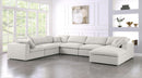 Serene Cream Linen Fabric Deluxe Cloud Modular Sectional - NY Furniture Direct (NY)
