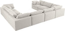 Serene Cream Linen Fabric Deluxe Cloud Modular Sectional - NY Furniture Direct (NY)