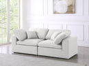 Serene Cream Linen Fabric Deluxe Cloud Modular Sofa - NY Furniture Direct (NY)