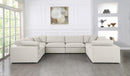 Serene Cream Linen Fabric Deluxe Cloud Modular Sectional - NY Furniture Direct (NY)